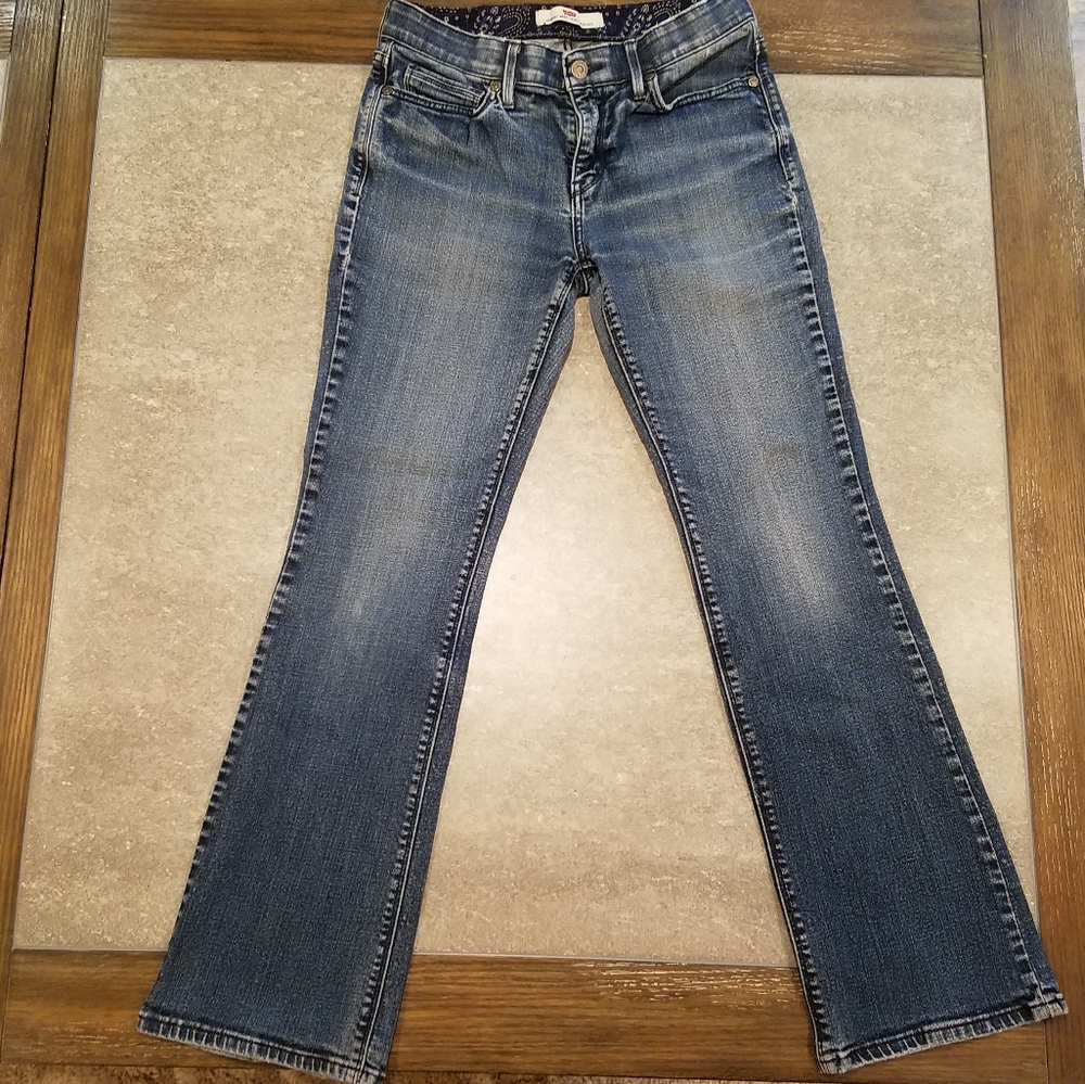Levi's Size 6 Boot Cut 525 Jeans Perfect Waist Dark Wash